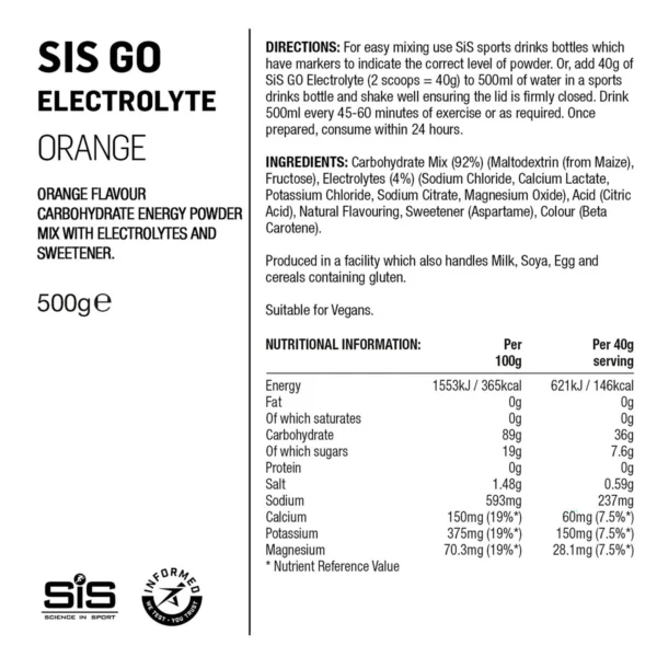 Go Energy Electrolyte energipulver